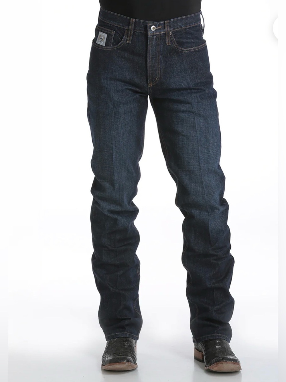 Cinch Jeans Men's Silver Label 002 Rigid Dark Stone Denim Western Rodeo 32 x 36